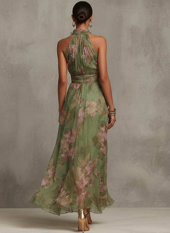 Arabella | Women's Floral Maxi Halter Dress - image 3