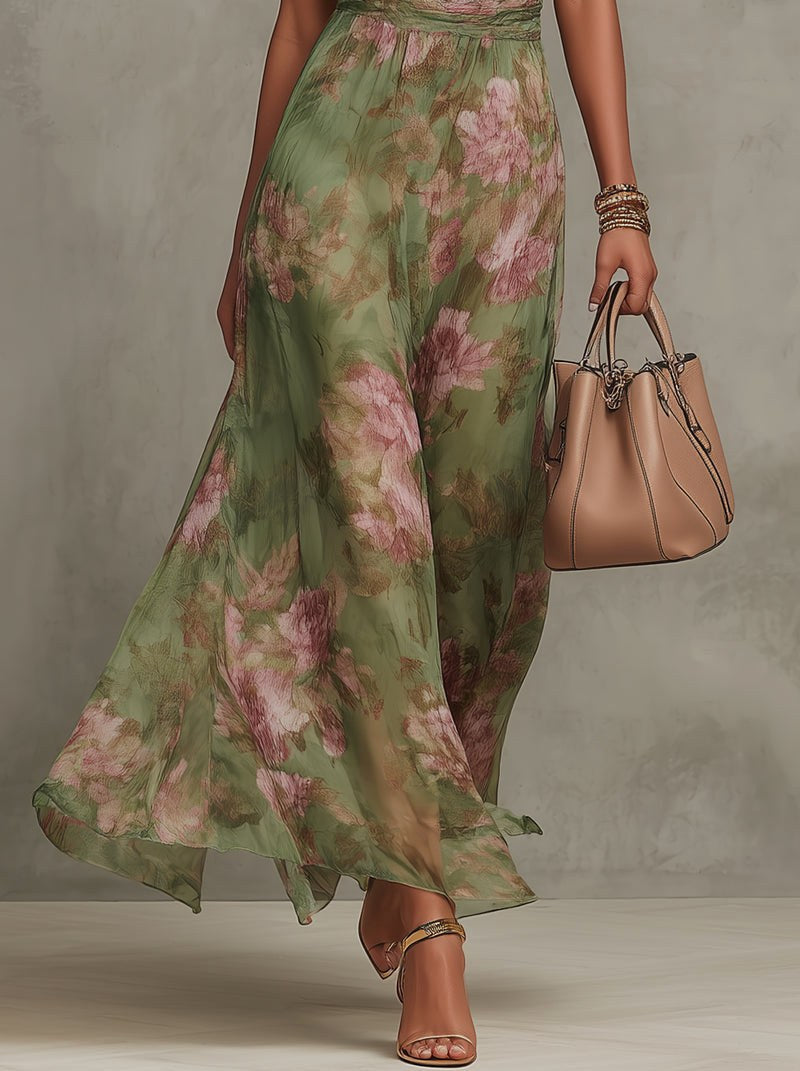 Arabella | Women's Floral Maxi Halter Dress - image 5