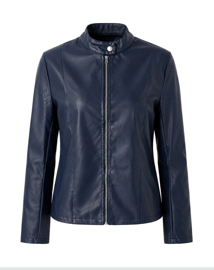 Arabella | Women's Tailored Leather Jacket with Zip Fastening, Classic Leather Jacket | Animated Apparel