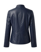 Arabella | Women's Tailored Leather Jacket with Zip Fastening, Classic Leather Jacket | Animated Apparel