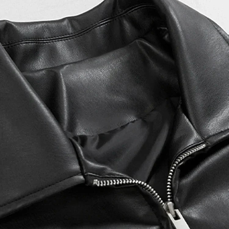 Archie | Men's Oversized Leather Bomber Jacket, Street Style Jacket | Animated Apparel