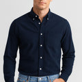 Henry | Men's Long-Sleeve Cotton Shirt, Classic Button-Up Shirt | Animated Apparel