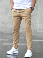 Arthur | Men's Stretch Comfort Trousers, Modern Everyday Trousers | Animated Apparel | Beige