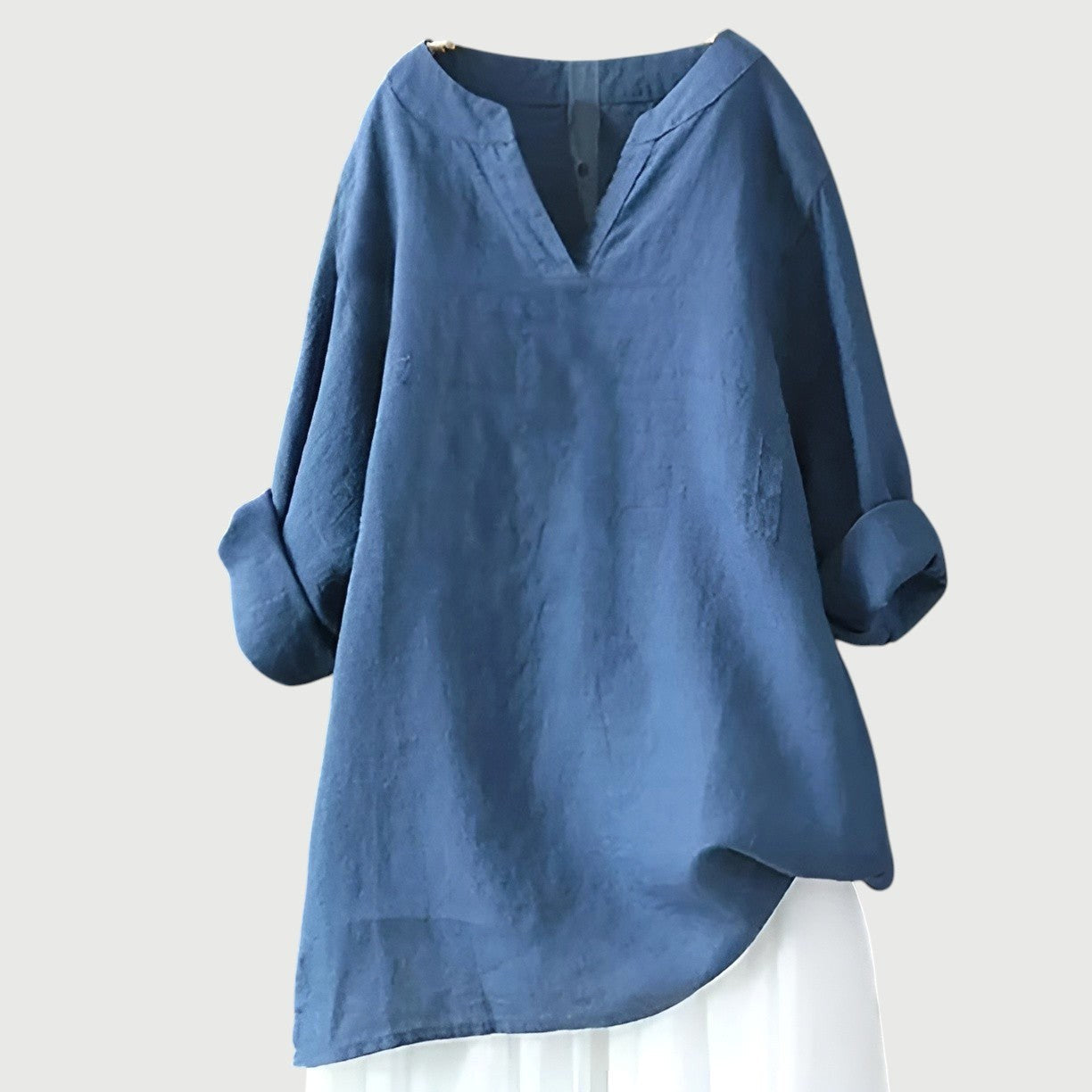 Ashley | Women's Airy Relaxed Short Sleeve Top - Blue