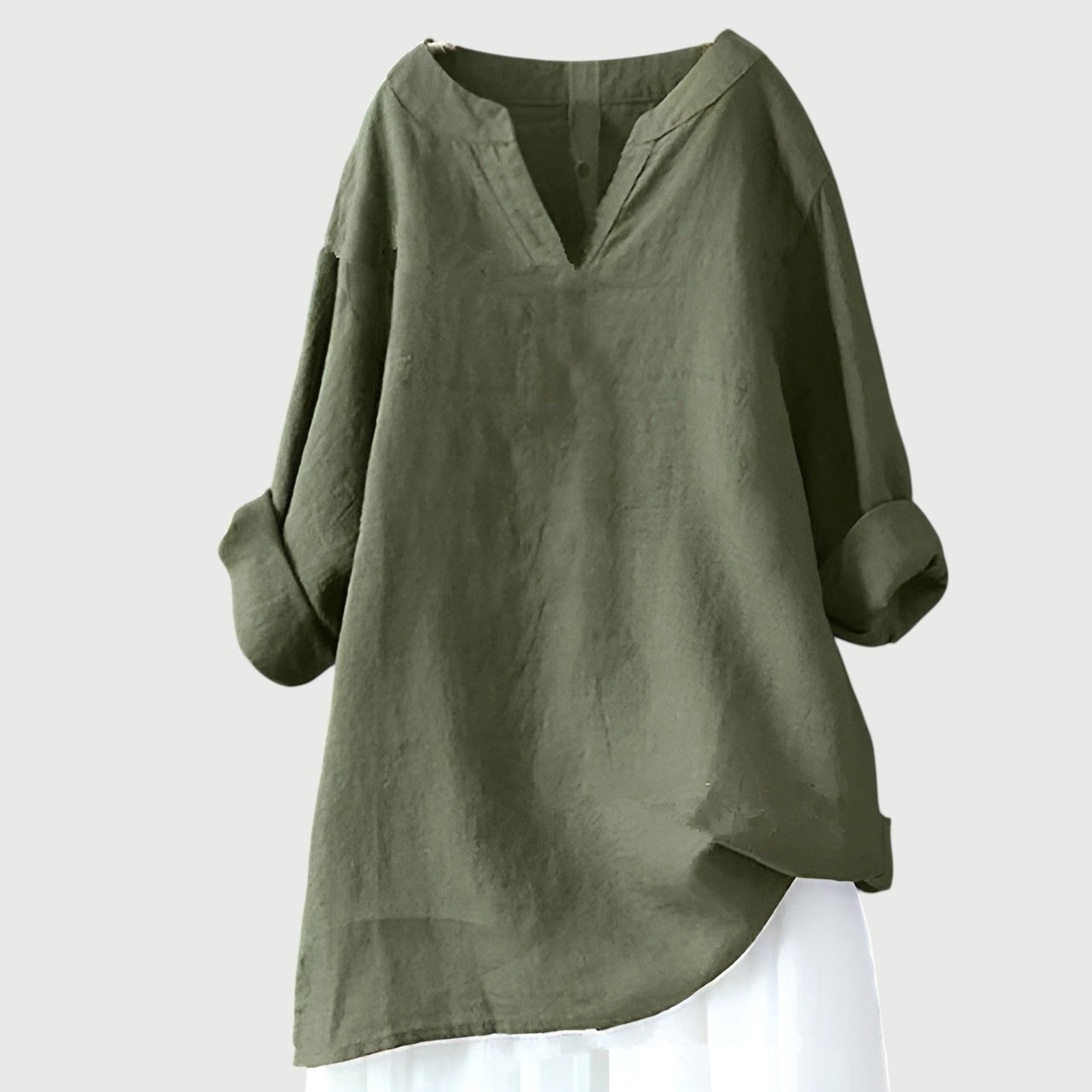 Ashley | Women's Airy Relaxed Short Sleeve Top - Green