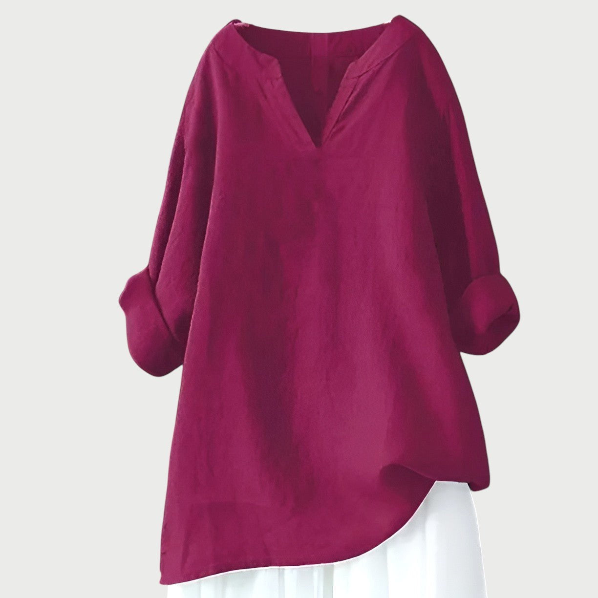 Ashley | Women's Airy Relaxed Short Sleeve Top - Purple