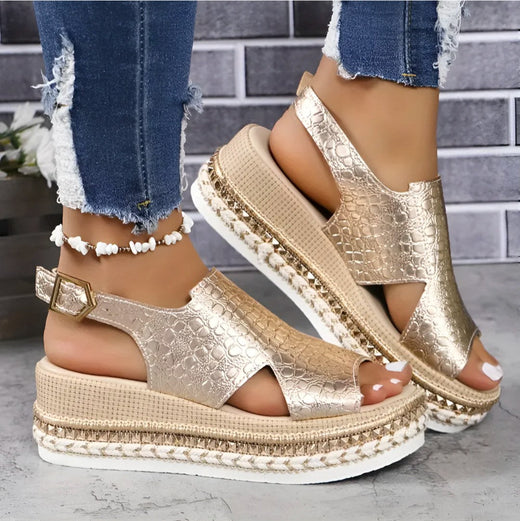 Aubrey | Women's Orthopedic Platform Sandals with Adjustable Straps - image 1