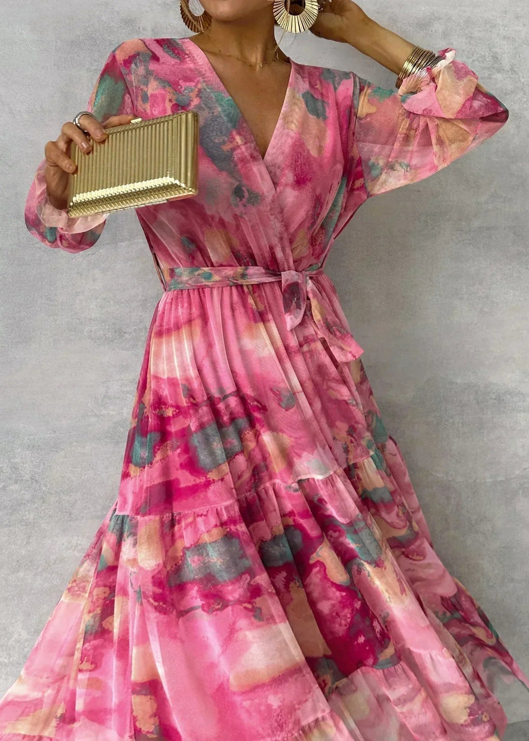 Audrey | Women's Floral Wrap Maxi Dress - image 3