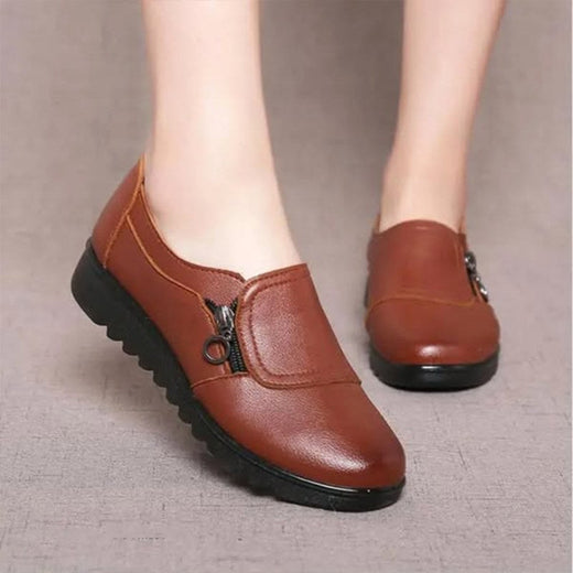 Audrey | Women's Orthopaedic Loafers, Cushioned Slip-On Shoes | Animated Apparel | Brown