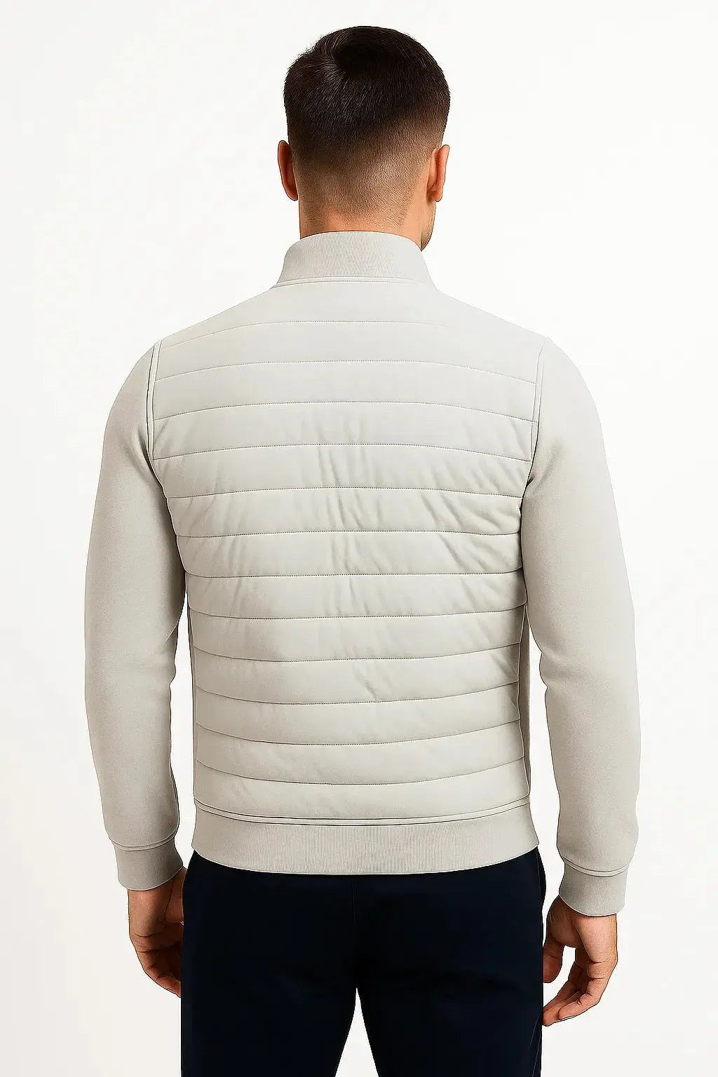 Austin | Men's Quilted Hybrid Jacket, Knitted Sleeves Autumn Jacket | Animated Apparel