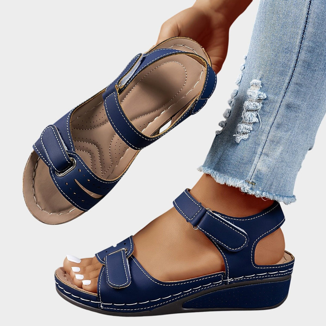 Ava | Women's Comfortable Flat Sandals - Blue