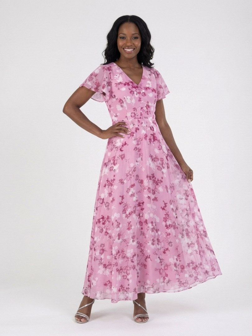 Avelisse | Women's Floral Chiffon Maxi Dress - image 7