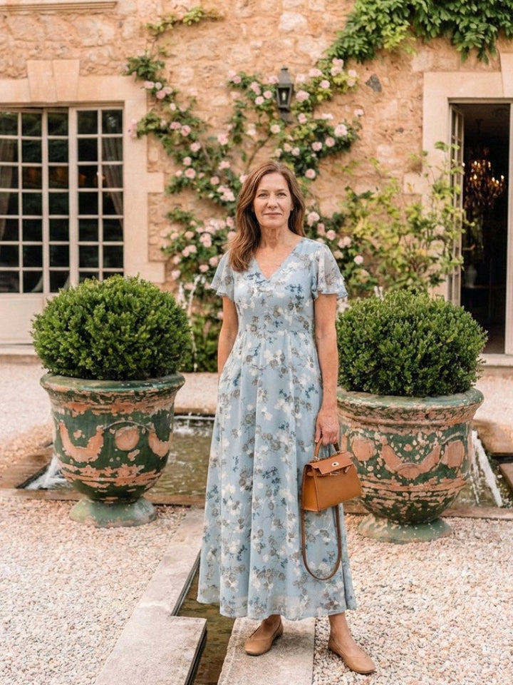 Avelisse | Women's Floral Chiffon Maxi Dress - image 9