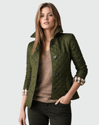 Alice | Women's Quilted Button-Front Jacket, Lightweight Structured Coat | Animated Apparel