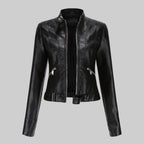Beatrice | Women's Leather Jacket, Classic Tailored Outerwear | Animated Apparel