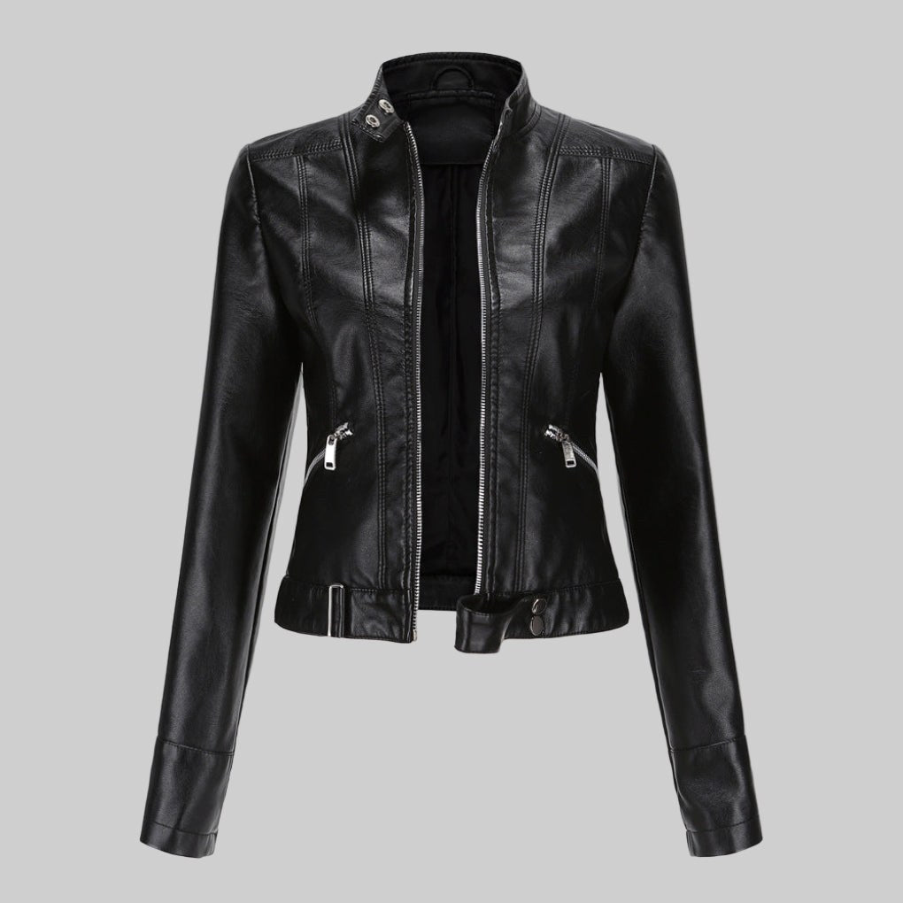 Beatrice | Women's Leather Jacket, Classic Tailored Outerwear | Animated Apparel