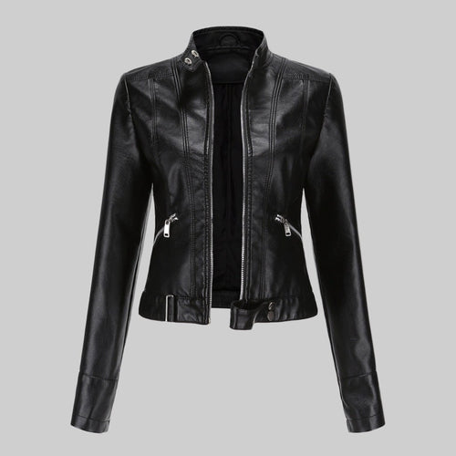 Beatrice | Women's Leather Jacket, Classic Tailored Outerwear | Animated Apparel