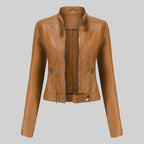 Beatrice | Women's Leather Jacket, Classic Tailored Outerwear | Animated Apparel