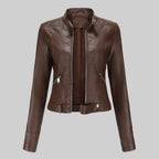 Beatrice | Women's Leather Jacket, Classic Tailored Outerwear | Animated Apparel