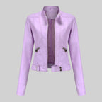 Beatrice | Women's Leather Jacket, Classic Tailored Outerwear | Animated Apparel