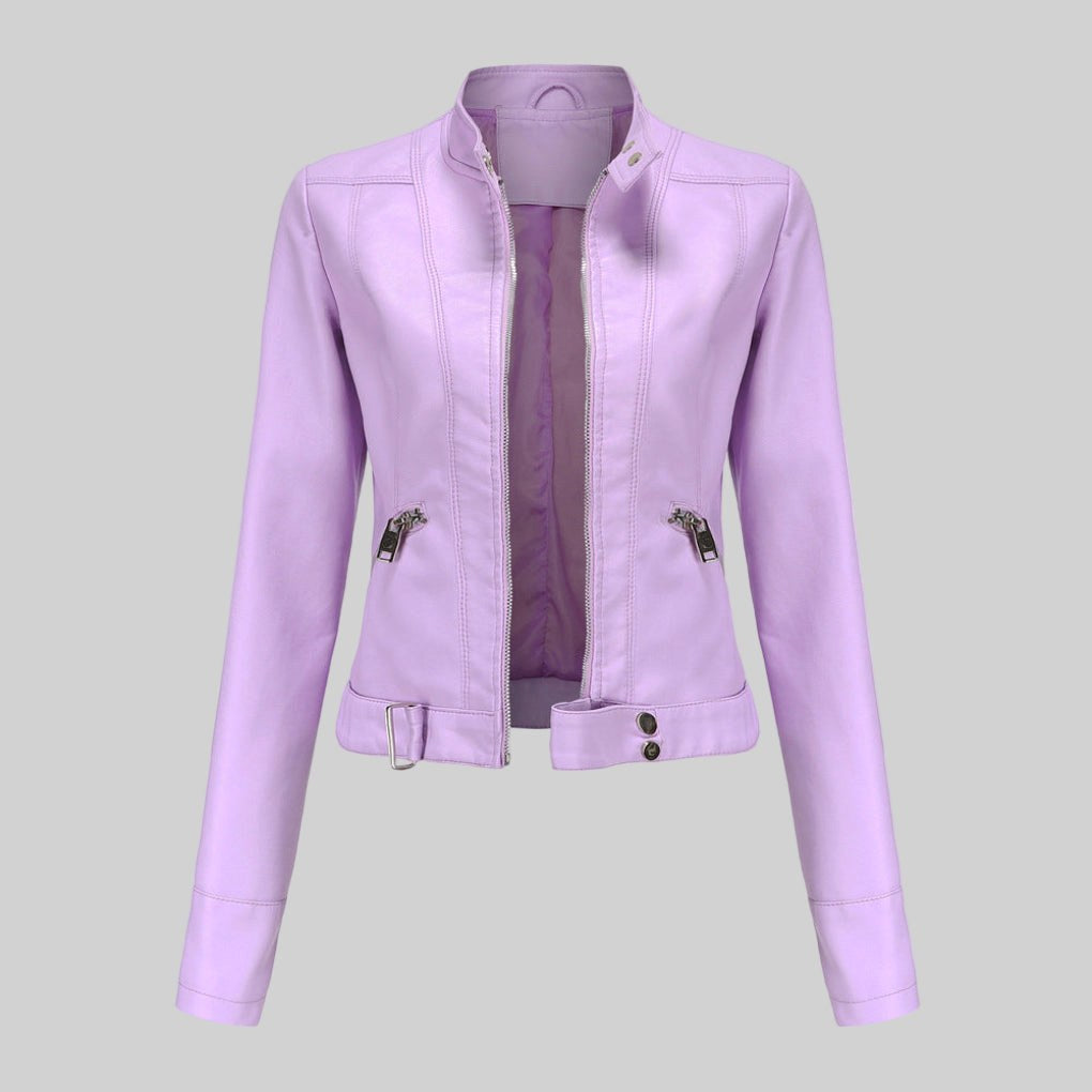 Beatrice | Women's Leather Jacket, Classic Tailored Outerwear | Animated Apparel