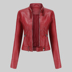 Beatrice | Women's Leather Jacket, Classic Tailored Outerwear | Animated Apparel