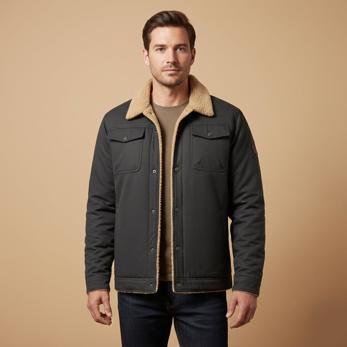 Beckett | Men's Fleece-Lined Winter Coat, Warm Outdoor Coat | Animated Apparel