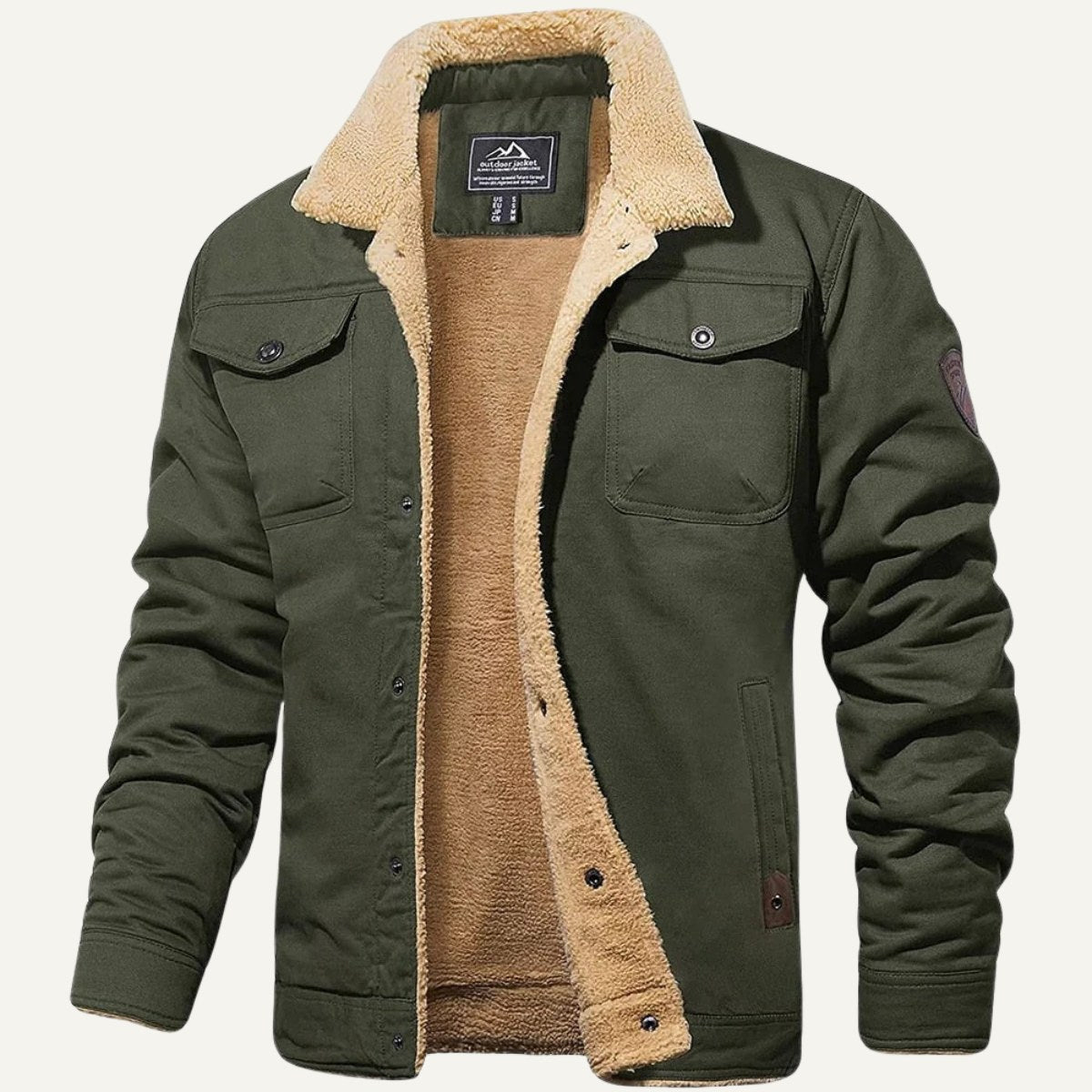Beckett | Men's Fleece-Lined Winter Coat, Warm Outdoor Coat | Animated Apparel