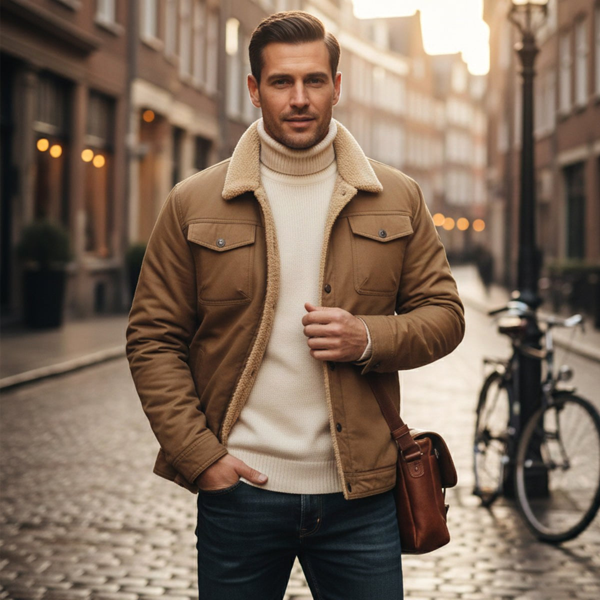 Beckett | Men's Fleece-Lined Winter Coat, Warm Outdoor Coat | Animated Apparel