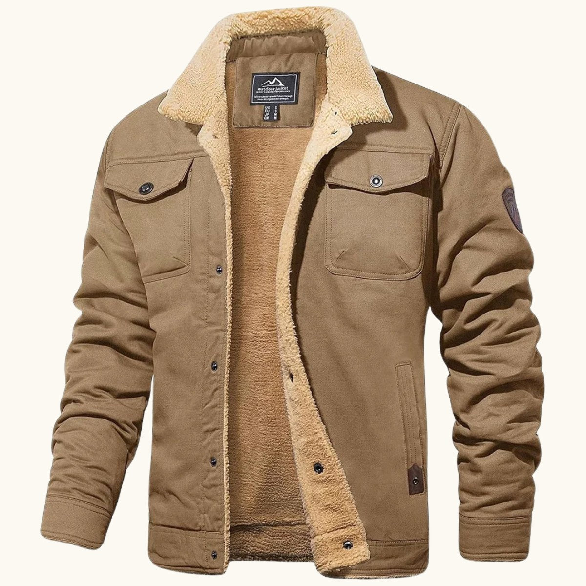 Beckett | Men's Fleece-Lined Winter Coat, Warm Outdoor Coat | Animated Apparel