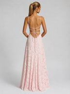 Bella | Women's Floral Maxi Dress, Sculpted Silhouette Evening Dress | Animated Apparel | White