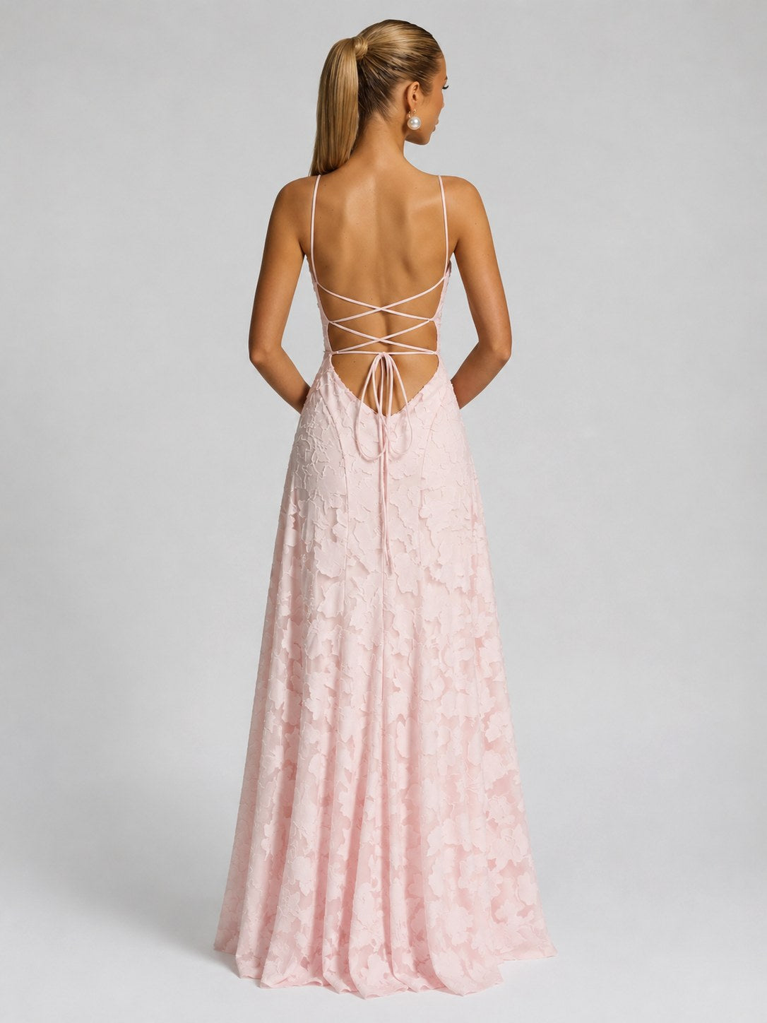 Bella | Women's Floral Maxi Dress, Sculpted Silhouette Evening Dress | Animated Apparel | White
