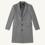 Bennett | Men's Single-Breasted Wool Blend Overcoat, Tailored Autumn Coat | Animated Apparel