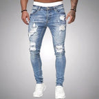 Blake | Men's Skinny Ripped Jeans, Distressed Mid-Rise Jeans | Animated Apparel