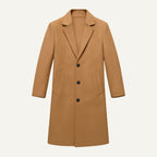 Brandon | Men's Classic Wool Overcoat, Tailored Autumn Coat | Animated Apparel | Khaki
