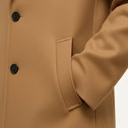 Brandon | Men's Classic Wool Overcoat, Tailored Autumn Coat | Animated Apparel | Black