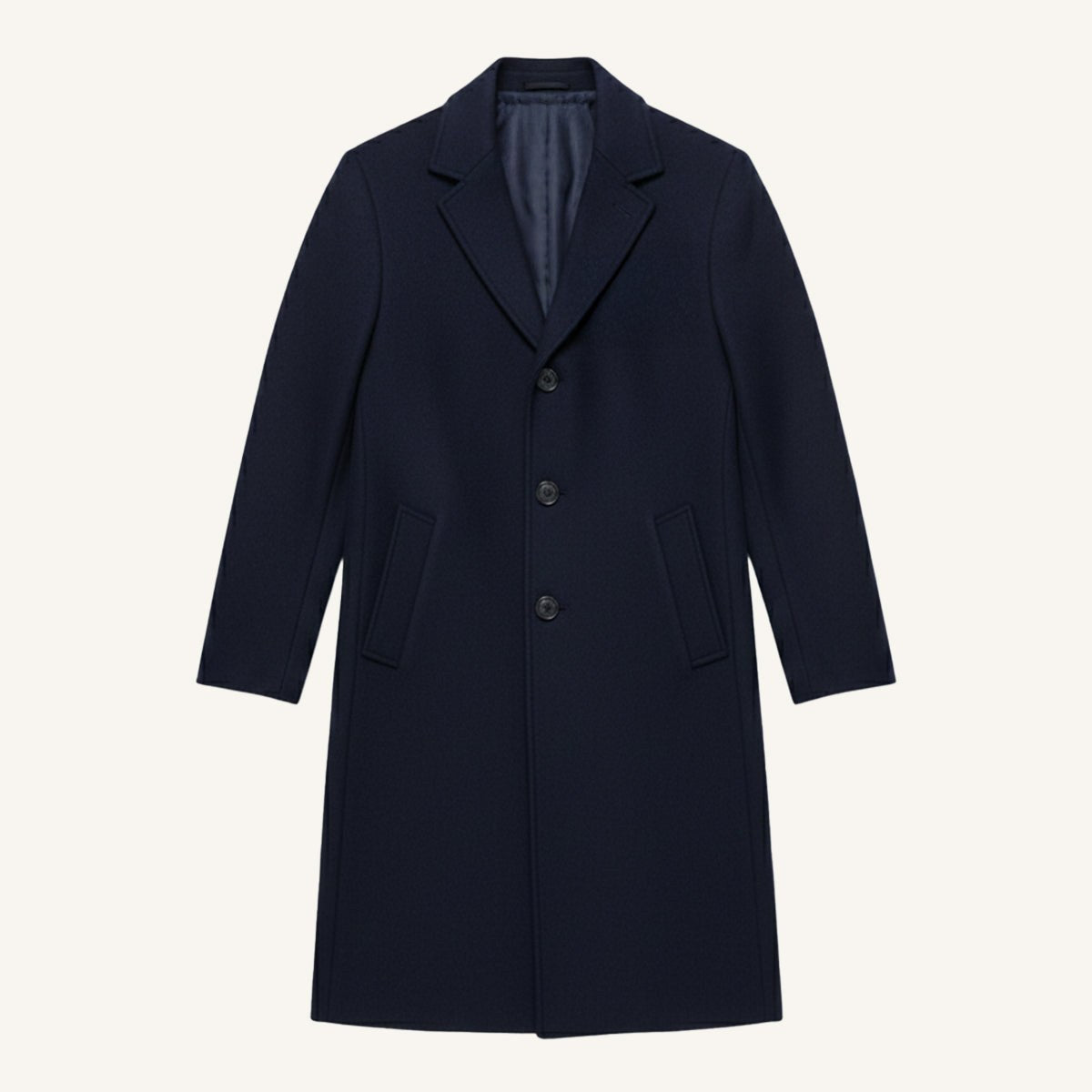 Brandon | Men's Classic Wool Overcoat, Tailored Autumn Coat | Animated Apparel