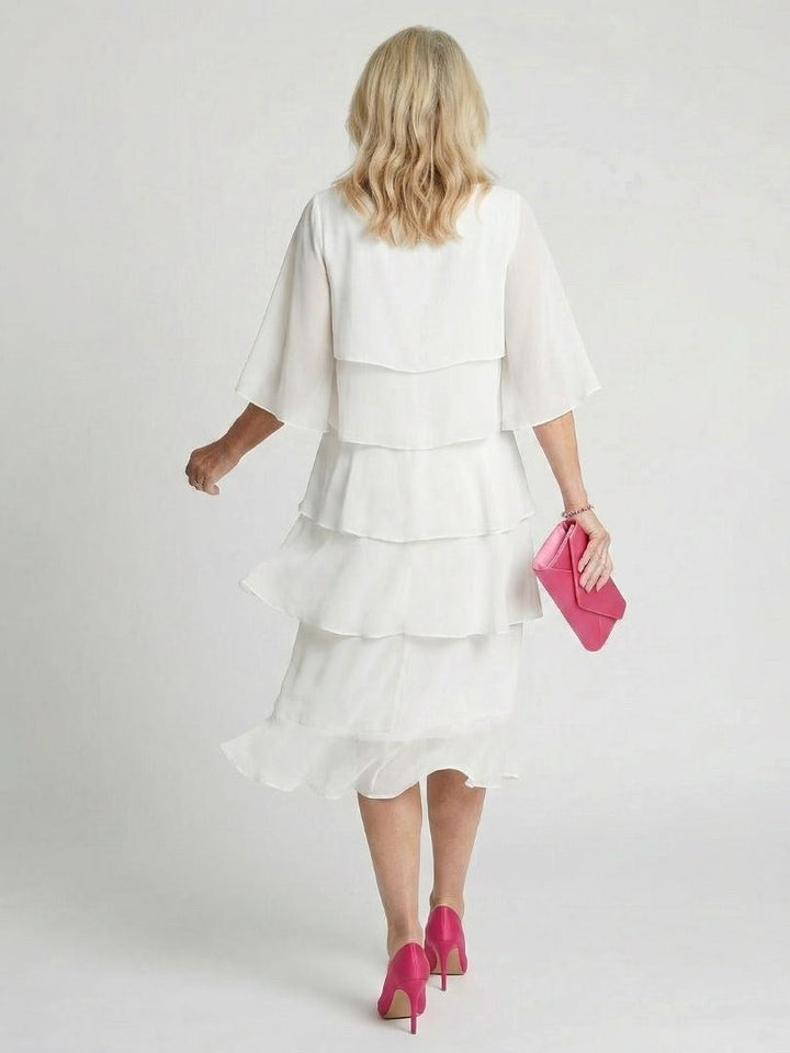 Brent | Women's Layered Tier Midi Dress - image 11