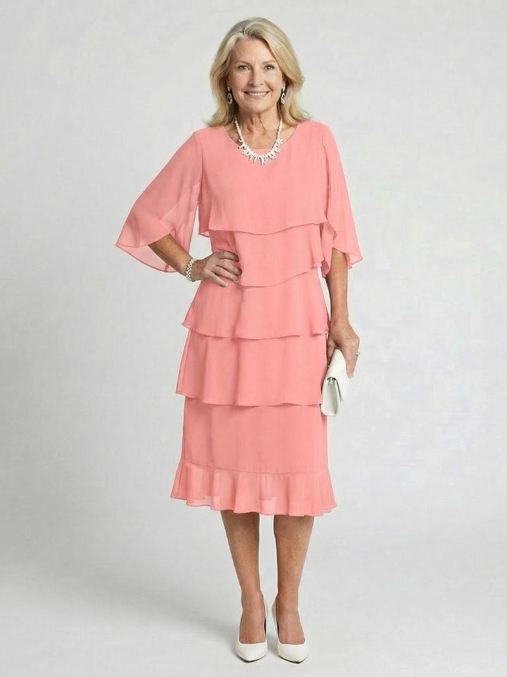Brent | Women's Layered Tier Midi Dress - image 12