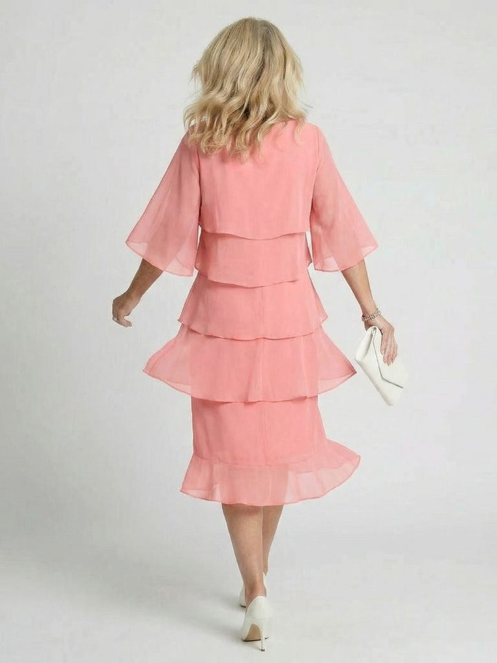 Brent | Women's Layered Tier Midi Dress - image 14
