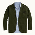 Brett | Men's Oxford Cotton Blazer, Smart Summer Jacket | Animated Apparel | Gray
