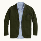 Brett | Men's Oxford Cotton Blazer, Smart Summer Jacket | Animated Apparel | Gray