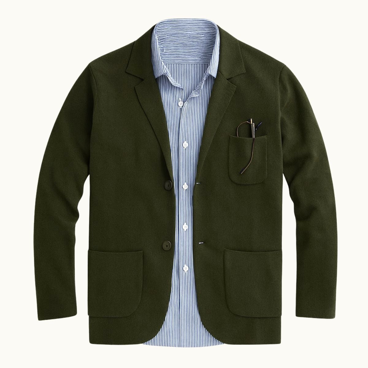 Brett | Men's Oxford Cotton Blazer, Smart Summer Jacket | Animated Apparel | Gray