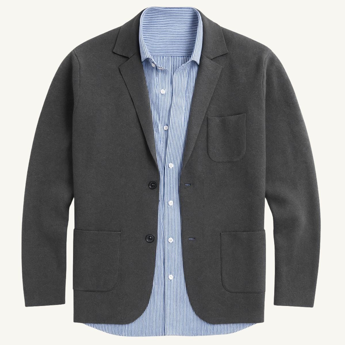 Brett | Men's Oxford Cotton Blazer, Smart Summer Jacket | Animated Apparel | Brown