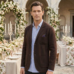 Brett | Men's Oxford Cotton Blazer, Smart Summer Jacket | Animated Apparel