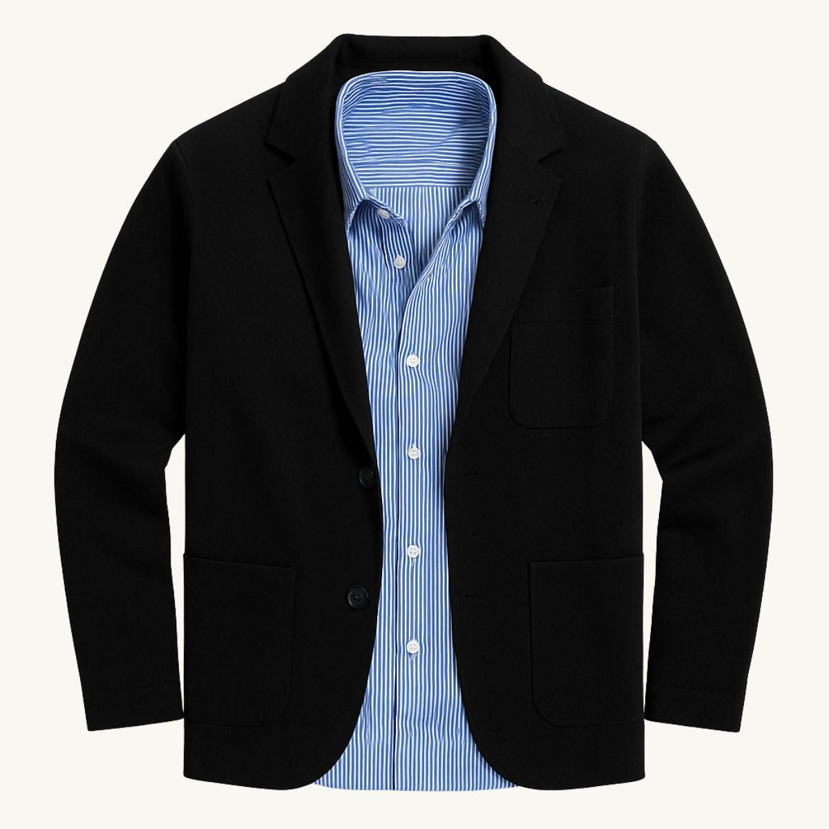 Brett | Men's Oxford Cotton Blazer, Smart Summer Jacket | Animated Apparel