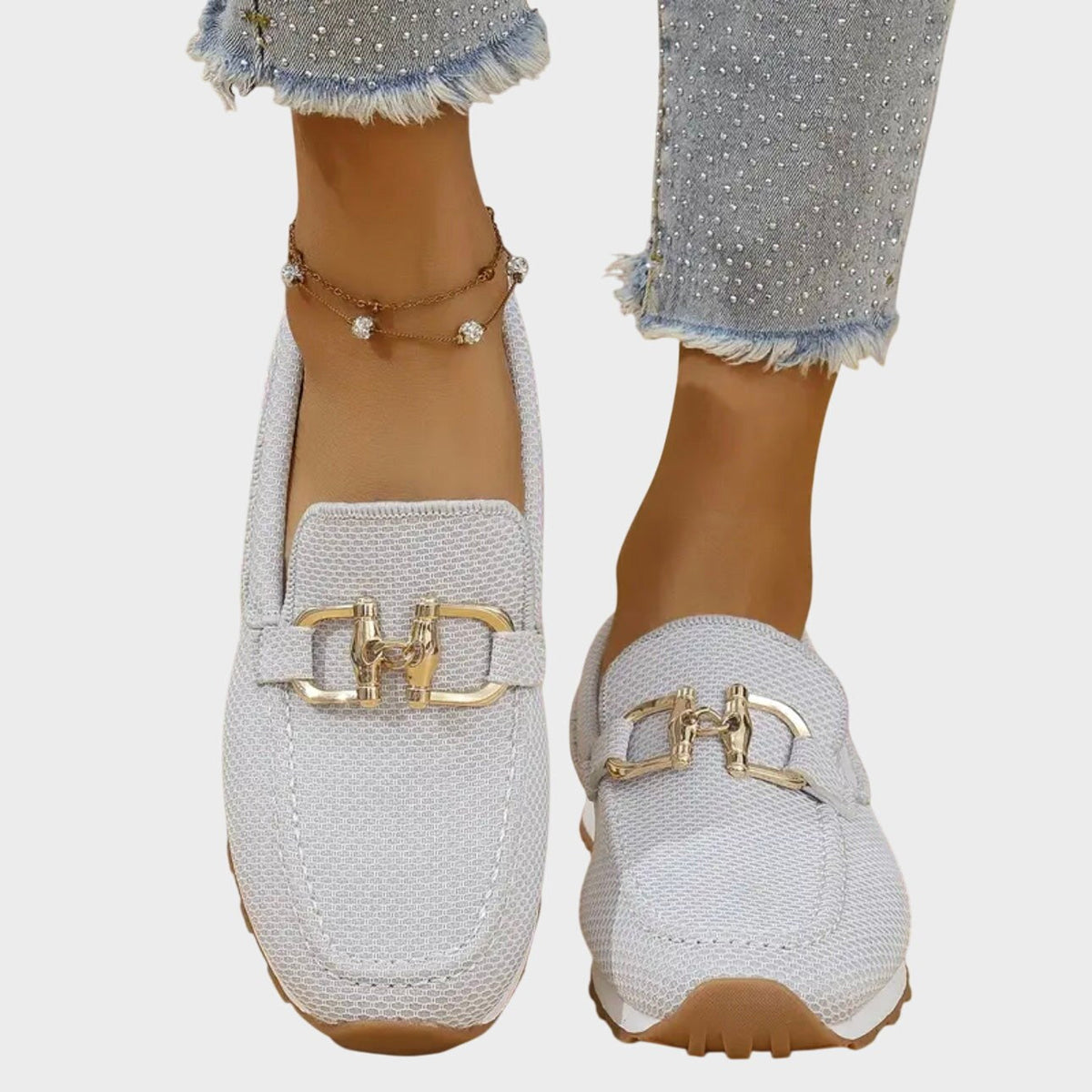 Brianna | Women's Loafer Sneakers - White