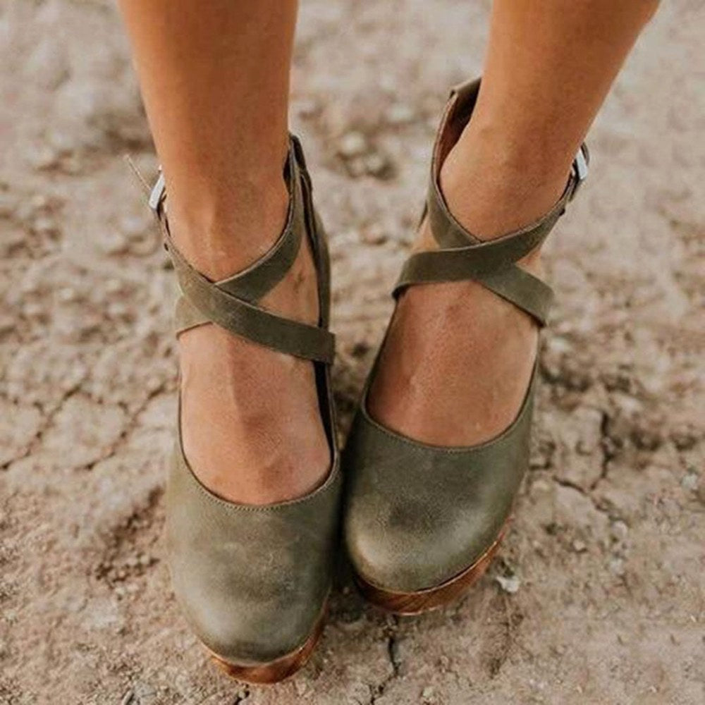 Brielle | Women's Orthopedic Leather Wedge Sandals - image 5