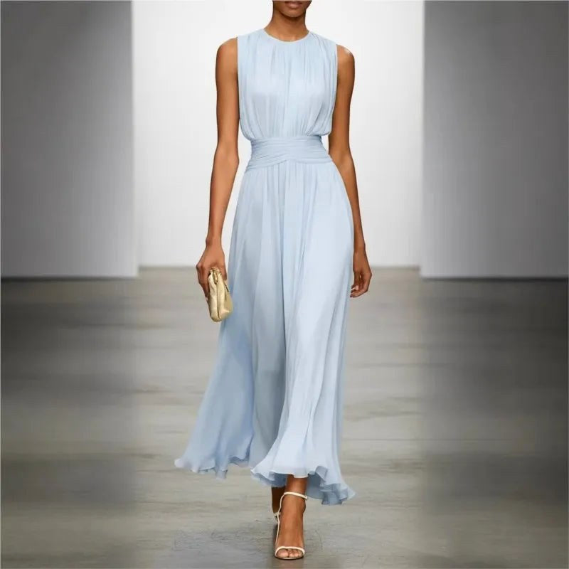 Brielle | Women's Sleeveless Maxi Dress - Light Blue