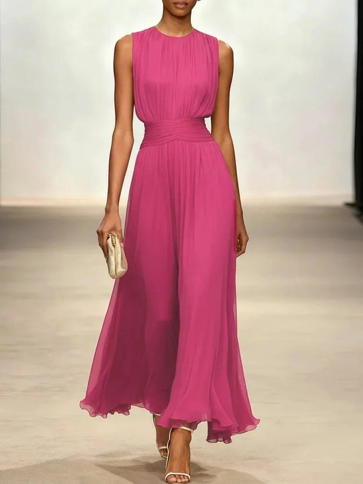 Brielle | Women's Sleeveless Maxi Dress - Red